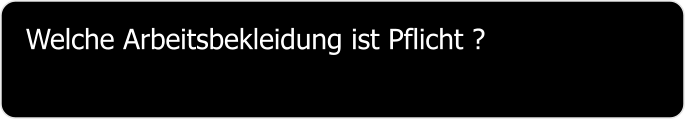 Welche Arbeitsbekleidung ist Pflicht ?