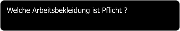 Welche Arbeitsbekleidung ist Pflicht ?
